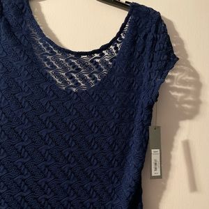 New with tags! Darling dress! Apt 9. Size medium. Navy blue